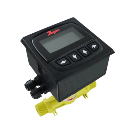 Dwyer Instruments 1/2" NPT Digital Flow Transmitter, range 0.9 to 18 GPM (0.2 to 4.09 m3/h) DFMT-15A